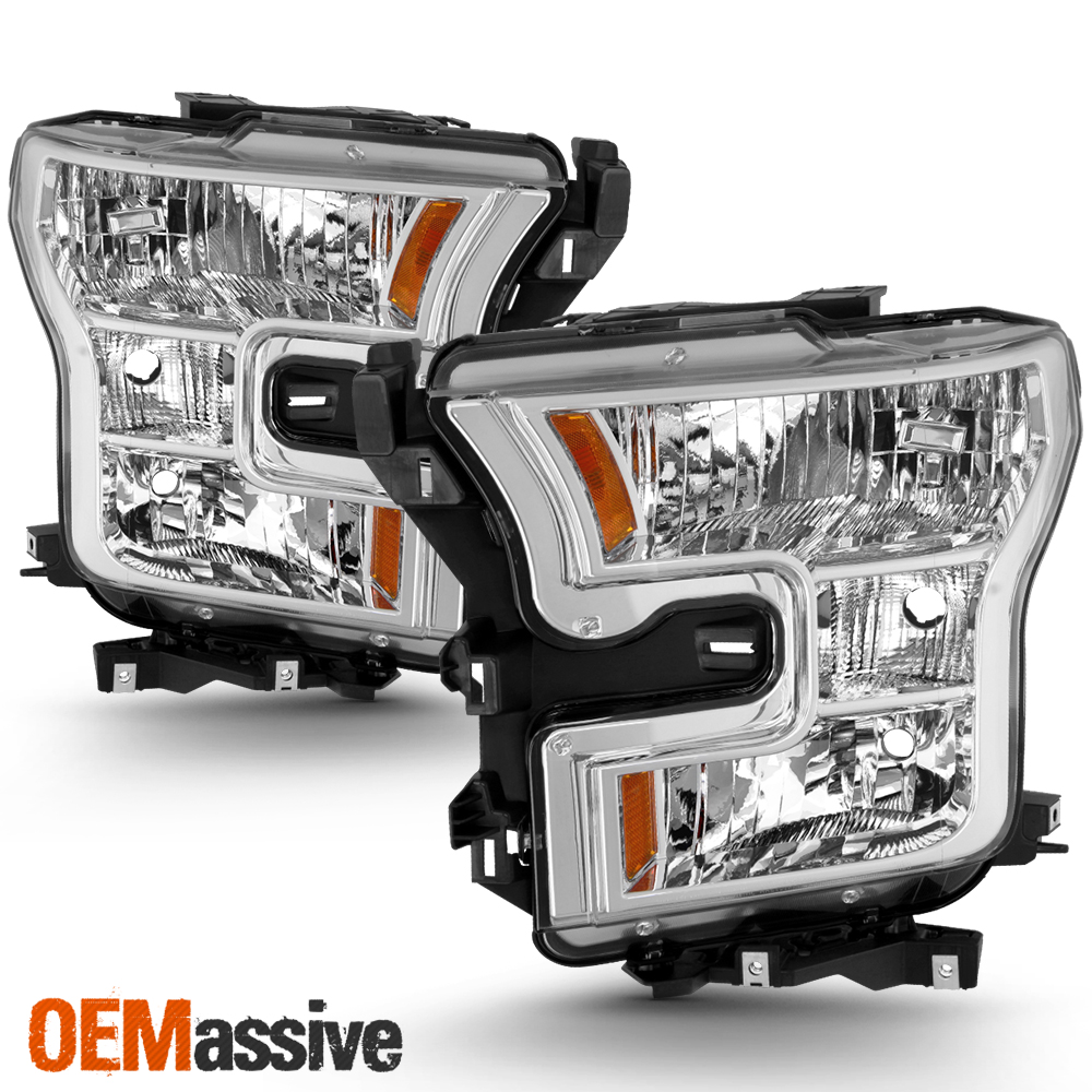 Fit 2015 2016 2017 Ford F150 F150 Clear Halogen Type Headlights